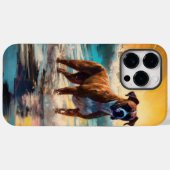 Coques Case-Mate iPhone Boxer Beach Surfing Peinture (Verso (horizontal))