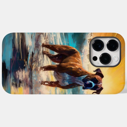 Coques Case-Mate iPhone Boxer Beach Surfing Peinture (Verso (horizontal))