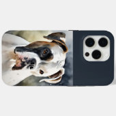 Coques Case-Mate iPhone Boxer Chien à l'aquarelle (Verso (horizontal))