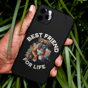 Coque iPhone 15 Pro Max Boxer Dog Meilleur Ami Pour La Vie