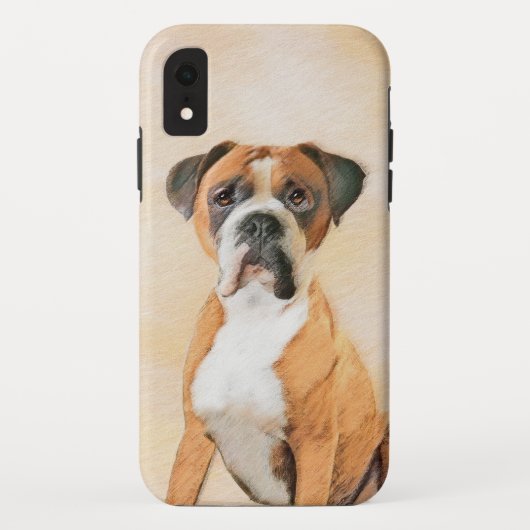 Coques Case-Mate iPhone Boxer Dog Peinture Non Décroché Art animal origina (Dos)