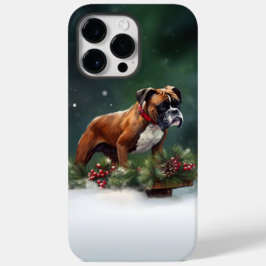 Coques Case-Mate iPhone Boxeur Noël neige hiver (Verso)