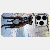 Coques Case-Mate iPhone Boxeur Qu'il neige Noël (Verso (horizontal))