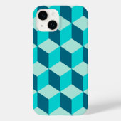 Coques Case-Mate iPhone Boy Blue Building Blocs Motif sans couture (Verso)