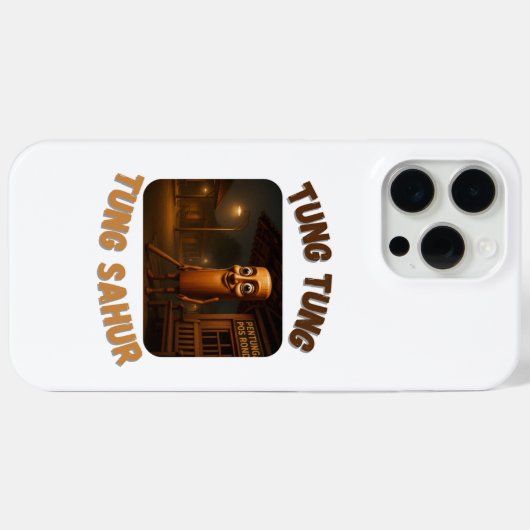 Coques Case-Mate iPhone BrainRots Tung Tung Tung Sahur  (Verso (horizontal))