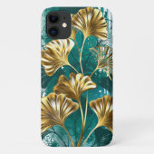 Coques Case-Mate iPhone Branche avec Feuilles d'or Ginko Biloba (Dos)