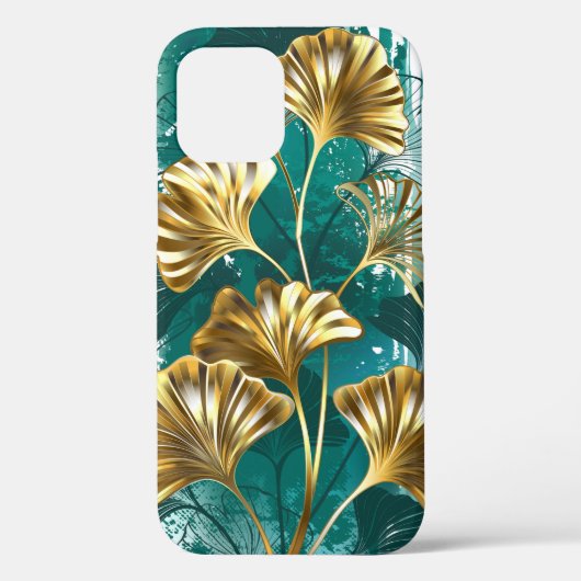 Coques Case-Mate iPhone Branche avec Feuilles d'or Ginko Biloba (Verso)