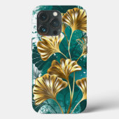 Coques Case-Mate iPhone Branche avec Feuilles d'or Ginko Biloba (Verso)