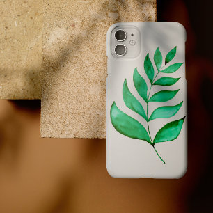 Case-Mate iPhone Case Branche d'aquarelle simple - vert