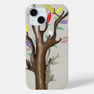 Coque Pour iPhone 15 Branche d'arbre feuilles colorées Ruth Fitta 