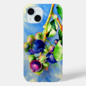 Coques Case-Mate iPhone Branche de bleuet, aquarelle (Verso)