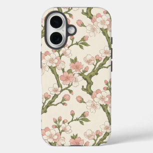 Coques iPhone 16 Branche de fleurs de cerisier rougissantes Fleur