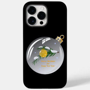 Coque Pour Pour iPhone 14 Pro Max Branche de Noël décorée en bauble