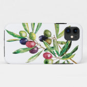Coques Case-Mate iPhone Branche d'olive aquarelle (Dos (Horizontal))