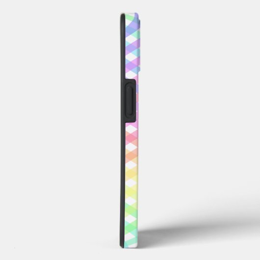 Coques Case-Mate iPhone Branché Pastel Rainbow Plaid Ombre Motif (Verso / Droite)