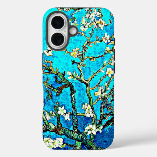 Coques iPhone 16 Branches avec fleurs d'amandier,