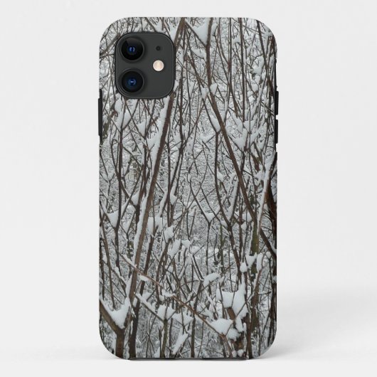 Coques Case-Mate iPhone Branches couvertes de neige Abstraite hivernale (Dos)