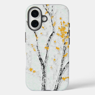 Coques iPhone 16 Branches d'arbres d'automne avec feuilles jaunes