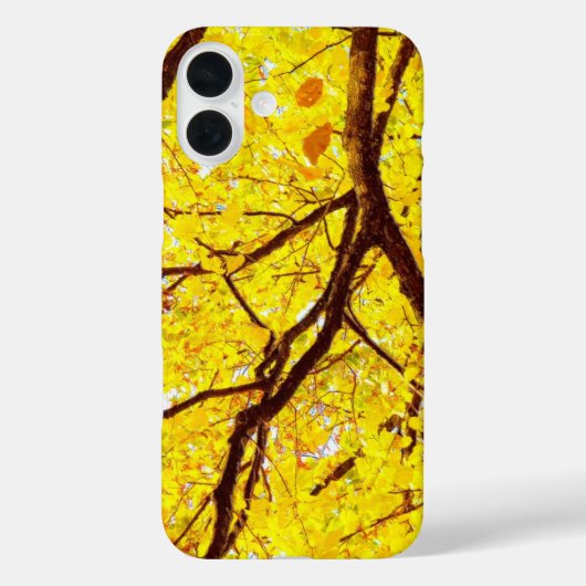 Coques Case-Mate iPhone Branches d'automne - jaune or (Verso)