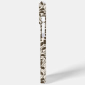 Coques Case-Mate iPhone Branches de chêne et feuilles, motif damassé en br (Verso / Gauche)