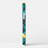 Coques Case-Mate iPhone Branches de citron : Bleu Décoratif sans joint (Verso / Droite)