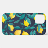 Coques Case-Mate iPhone Branches de citron : Bleu Décoratif sans joint (Verso (horizontal))