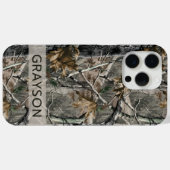 Coques Case-Mate iPhone Branches de forêt Camouflage Personnalisé (Verso (horizontal))