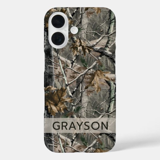 Coques Case-Mate iPhone Branches de forêt Camouflage Personnalisé (Verso)