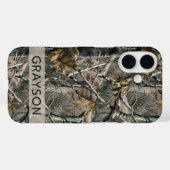 Coques Case-Mate iPhone Branches de forêt Camouflage Personnalisé (Verso (horizontal))