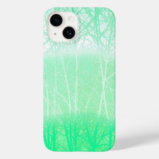 Coques Case-Mate iPhone Branches de Menthe Verte Brumeuse Givrée (Verso)
