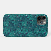 Coques Case-Mate iPhone Branches de pin sarcelle avec flocons de neige bla (Dos (Horizontal))