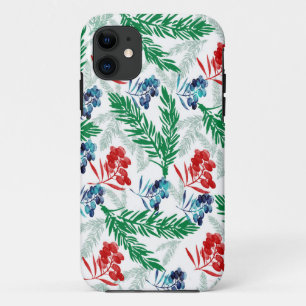 Coque iPhone 11 Branches de sapin avec baies