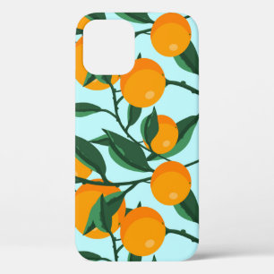 Case-Mate iPhone Case Branches d'oranges, agrumes imprimé vintage.