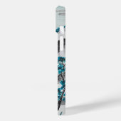 Coques Case-Mate iPhone Branches en fleurs et pics brumeux (Verso / Gauche)