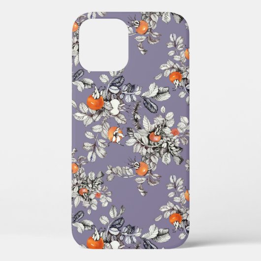 Coques Case-Mate iPhone Branches Roses sauvages : Motif pourpre. (Verso)