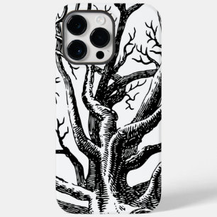 Coque Pour Pour iPhone 14 Pro Max Branches rustiques Abstraites en noir et blanc