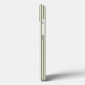 Coques Case-Mate iPhone Brayures vert olive et blanc motif avec bronze (Verso / Gauche)