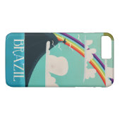 Coques Case-Mate iPhone brésil christ l'affiche de voyage du rédempteur (Dos (Horizontal))