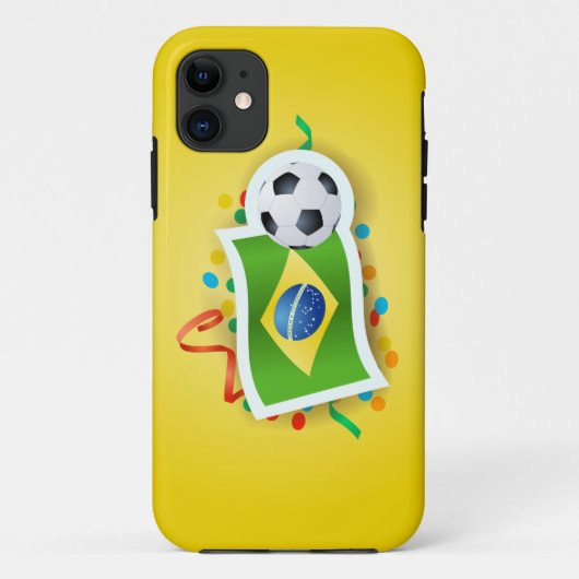 Coques Case-Mate iPhone Brésil, conception de football (Dos)