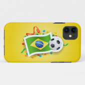 Coques Case-Mate iPhone Brésil, conception de football (Dos (Horizontal))