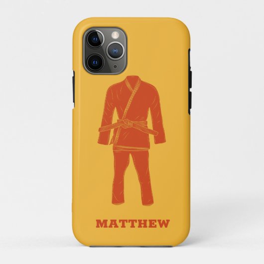 Coques Case-Mate iPhone Brésilien Jiu Jitsu BJJ Gi Uniforme Personnalisé (Dos)