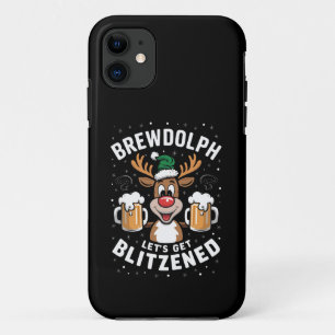 Case-Mate iPhone Case Brewdolph Buvons Blitzened Christmas Reindeer B