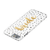 Coques Case-Mate iPhone Bride moderne Gold et Black Dots (Bas)