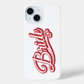 Coques Case-Mate iPhone Bride rouge/blanc sur blanc (Verso)