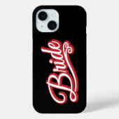Coques Case-Mate iPhone Bride rouge/blanc sur noir (Verso)