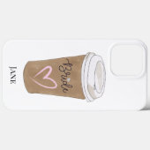 Coques Case-Mate iPhone Bride Script café Coeur moderne (Verso (horizontal))