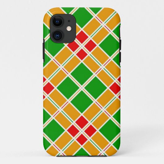Coques Case-Mate iPhone Bright Argyl rouge vert jaune motif accessoire (Dos)