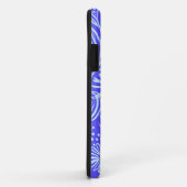 Coques Case-Mate iPhone Bright blue-Lilac floral pattern (Dos/Droite)