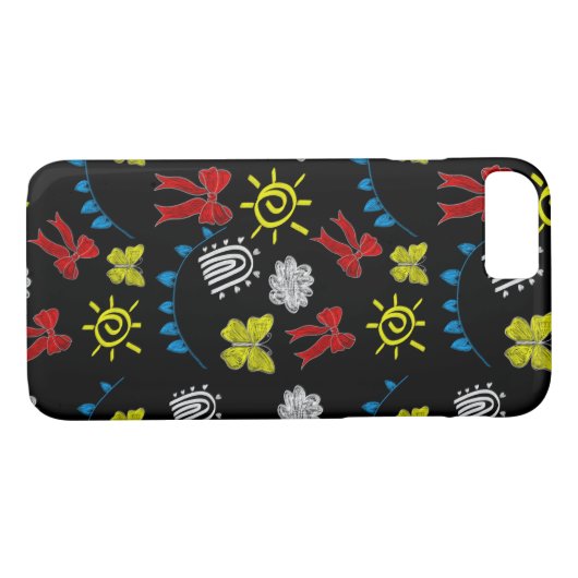 Coques Case-Mate iPhone Bright Butterfly & Sunshine Pattern Phone Case (Dos (Horizontal))