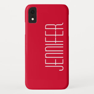 Case-Mate iPhone Case Bright Cherry Red, Personnalisé Jumbo Nom personna